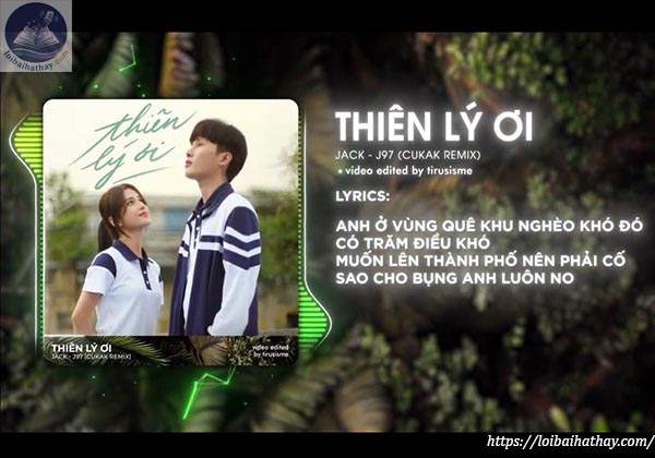 Lời bài hát Thiên Lý ơi -Loibaihathay